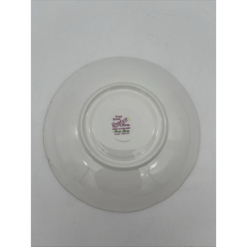 1 Roslyn China Fine Bone China England  Moss Rose Saucer‎ (no cups included) - Picture 2 of 3